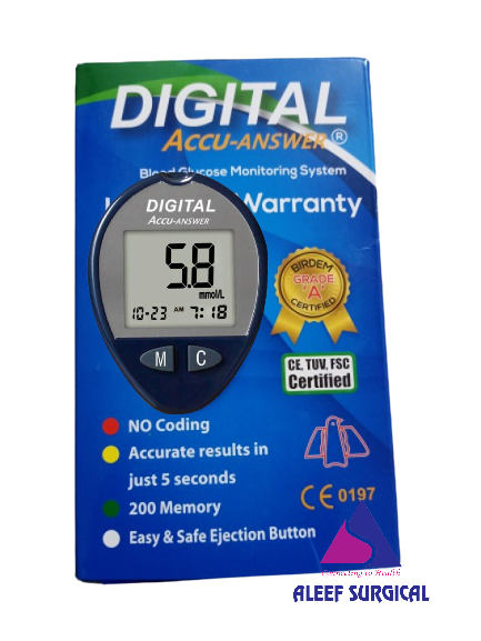 Digital Accu Answer Blood Glucose Monitor, Image for Digital Accu Answer Blood Glucose Monitor