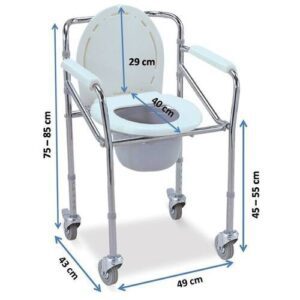 Commode Chair with Wheels Price in Bangladesh. image for Commode Chair