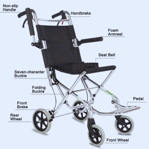 Traveling Wheelchair-Light weight Transport Wheelchair, image