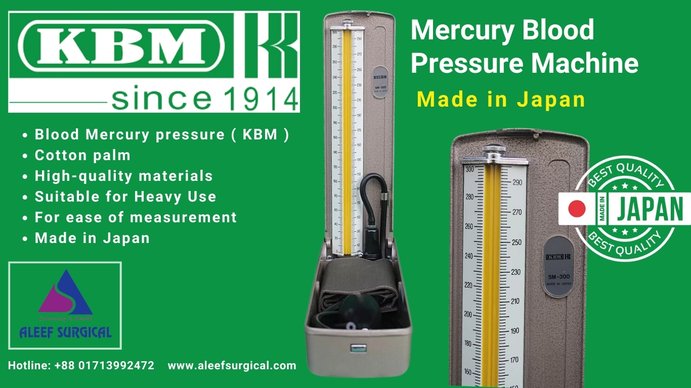 Mercury Sphygmomanometer (Made in Japan) Price in BD. Image of KBM Mercury BP