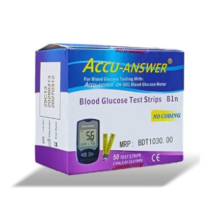 Accu Answer Blood Glucose Test Strips Price in BD. Image
