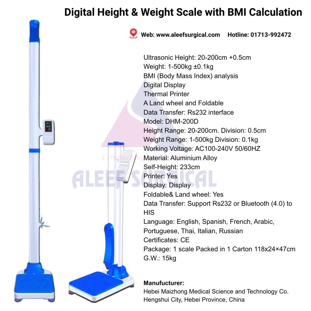 Digital Height & Weight Scale with BMI Calculation Price in BD. Image