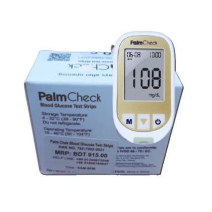 Palm Check Blood Glucose Test Strip, Image of www.aleefsurgical.com