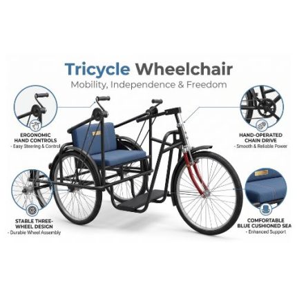 Tricycle Wheelchair in Bangladesh. Image of Aleef Surgical.