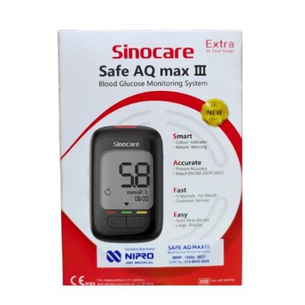 Sinocare Safe AQ Max III Glucometer Image of www.aleefsurgical.com
