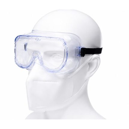 Clear medical eye protection illustrating the safety goggles price in Bangladesh, Image of Aleef Surgical