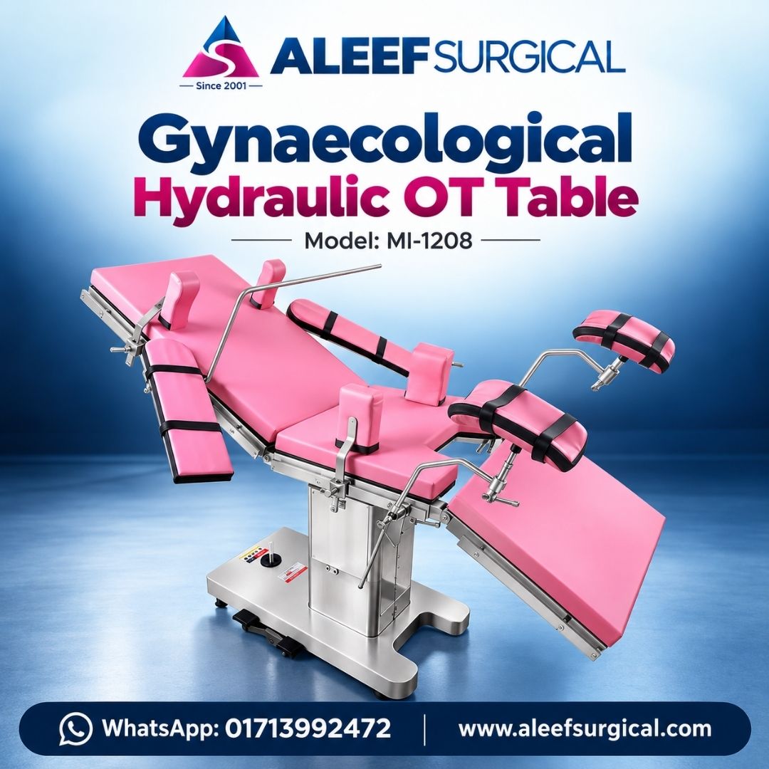 Gynaecological Hydraulic Operating Table MI-1208  in Bangladesh, Image of Aleef Surgical